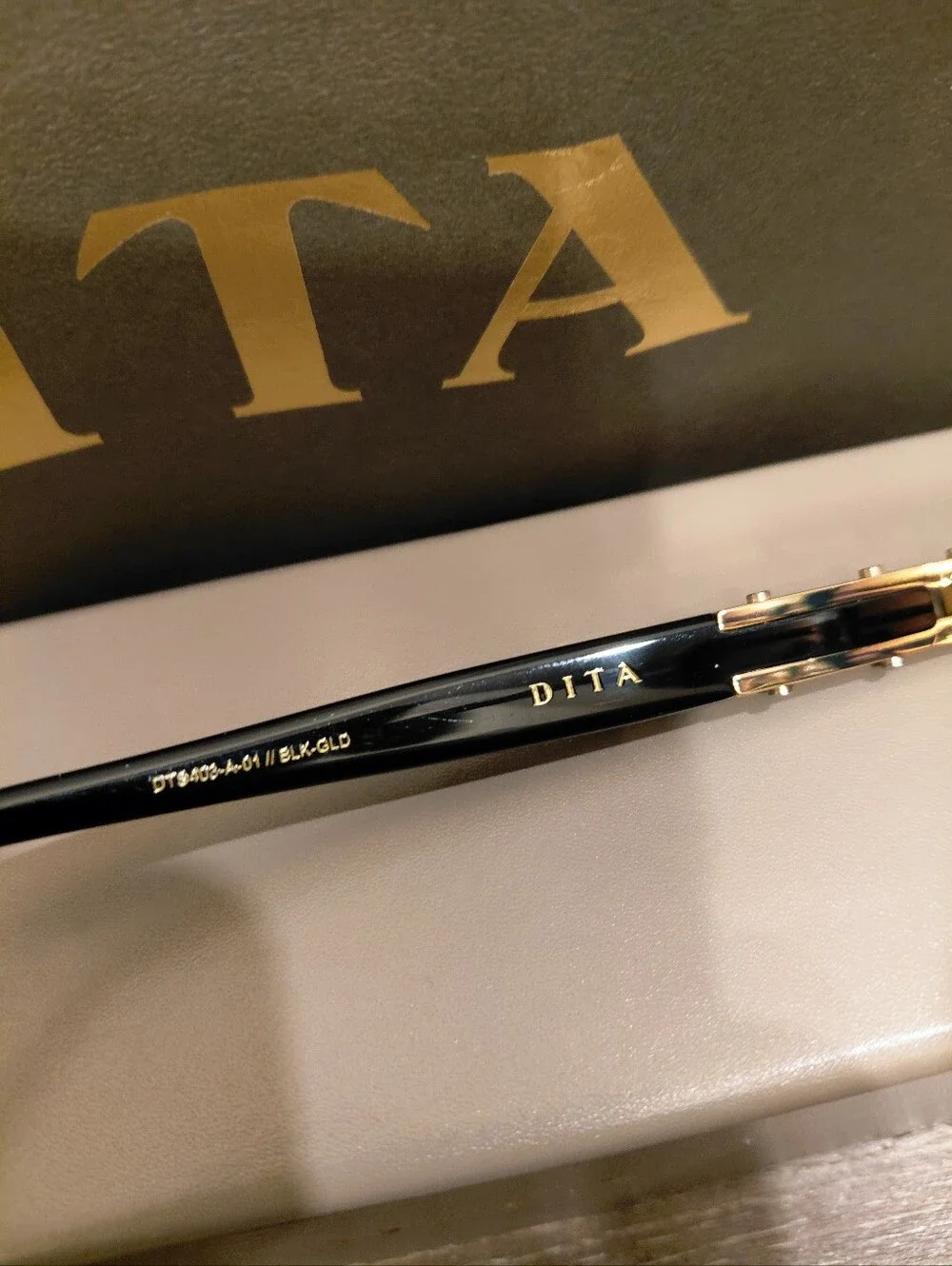 DITA LXN-EVO 25th Anniversary (DTS403-A) Black/Gold Framed Aviator Sunglasses